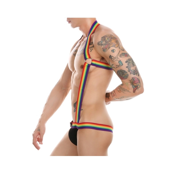 Sexy Haltered Suspender Panty Show Underwear Rainbow