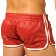 Pantalón corto de cuero Rojo-Blanco