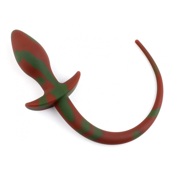 Plug Dog Tail 7.5 x 3.1cm Brown-Green