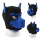 Cucciolo di cane in neoprene con maschera nero-blu