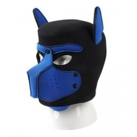 Cucciolo di cane in neoprene con maschera nero-blu