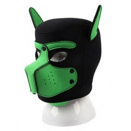 Kinky Puppy Máscara de neoprene para cachorro Dog On Preto-Verde