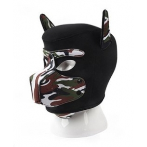 Kinky Puppy Cachorro Perro Neopreno En Máscara Negro-Camuflaje