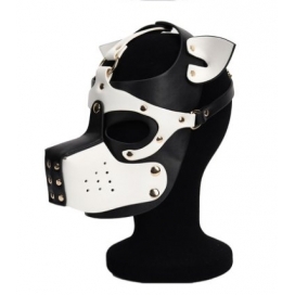Kinky Puppy Ixo Puppy Hondenmasker Zwart-Wit
