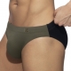 Bicolor Swim Briefs Kaki-Black