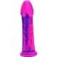 Siliconen dildo Meryl 18 x 5cm Roze-Blauw