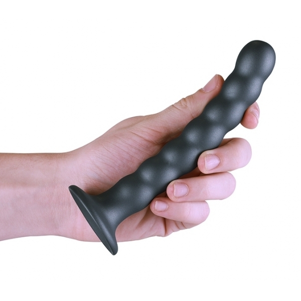 Plug Beaded G-Spot M 16,5 x 2,5 cm Grigio