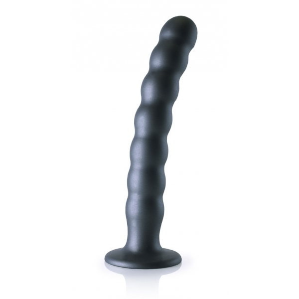 Plug Beaded G-Spot L 20,5 x 3,2 cm Grigio