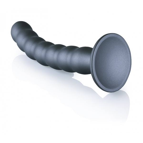 Plug Beaded G-Spot L 20,5 x 3,2 cm Grigio