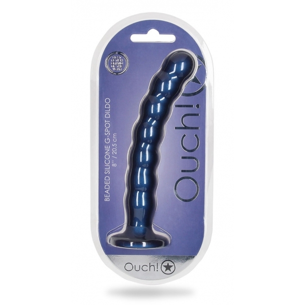 Plug Beaded G-Spot L 20,5 x 3,2 cm Blu