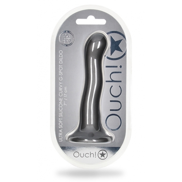 Plug Curvy G-Spot 17 x 3.5cm Grey