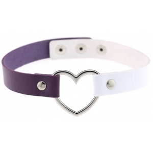 Joy Jewels Gargantilha Heart Duo Violeta-Branco