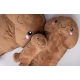 Pene di peluche 28 cm marrone