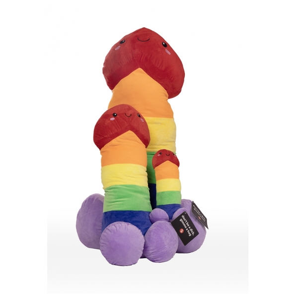 Peluche pene arcobaleno 30 cm