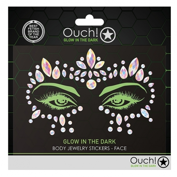 Glow Jewelry glow-in-the-dark rhinestone eye contour stickers