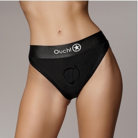 Ouch! Braguitas vibradoras Strap-On Hipster Negro