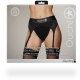 Vibrant Strap-On Thong Garters Black