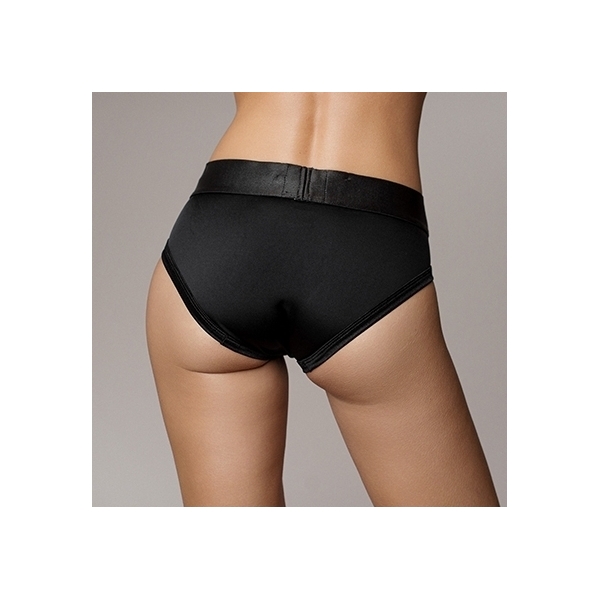 Strap-On High Cut Brief Negro