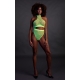 Fluo Green Mesh Bustier and Panty Set