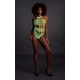 Fluo Green Greek neck bodysuit