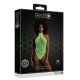 Fluo Green Halter Net Bodysuit