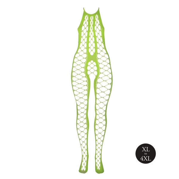 Mono verde fluorescente de malla y halter