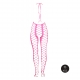 Fluorescent Pink Mesh and Halter Jumpsuit