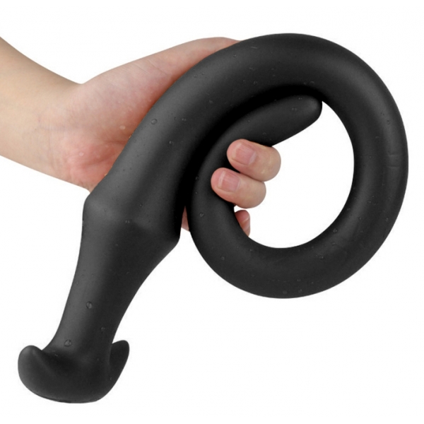 Dildo Longo Ultrafino L 50 x 5,2cm Preto