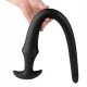 Long dildo Ultra Slim M 40 x 4.2cm Black