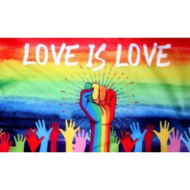Peace-Flagge Love is Love 90 x 150cm