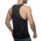 Mesh Pocket Contrast Tank Top Black-White