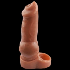 ExtendMyDick Bainha para o pénis do cão Yorky 17 x 6cm Castanho