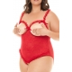 Ambra Body in pizzo rosso grande