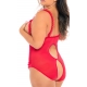 Ambra Body in pizzo rosso grande