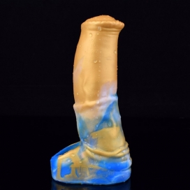 ExtendMyDick Penismanschette Monster Jump 15 x 4.5cm Blau-Gelb