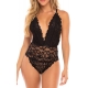 JEANA HIGH LEG GALLOON LACE TEDDY WITH MULTI-STRAP BACK DETAIL