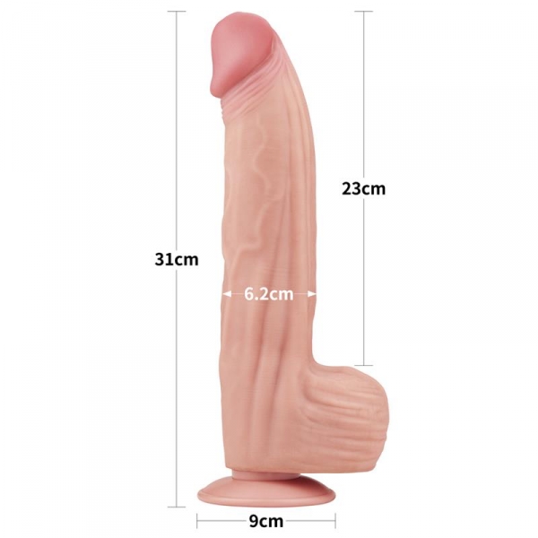 Glijdende Skin realistische dildo 23 x 6cm