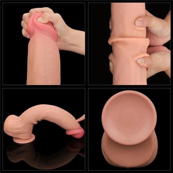 Glijdende Skin realistische dildo 27 x 6,5cm