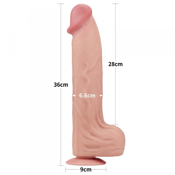 Dildo realistico a pelle scorrevole 27 x 6,5 cm