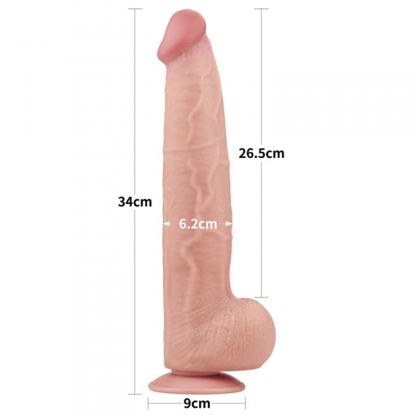 Glijdende Skin realistische dildo 25 x 6cm