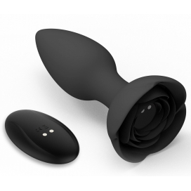 Plug Bijou Vibrant Rose 10 x 4cm Noir