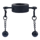 Metalen ballstretcher met testikel S 32mm - Hoogte 12mm - Gewicht 275g Zwart