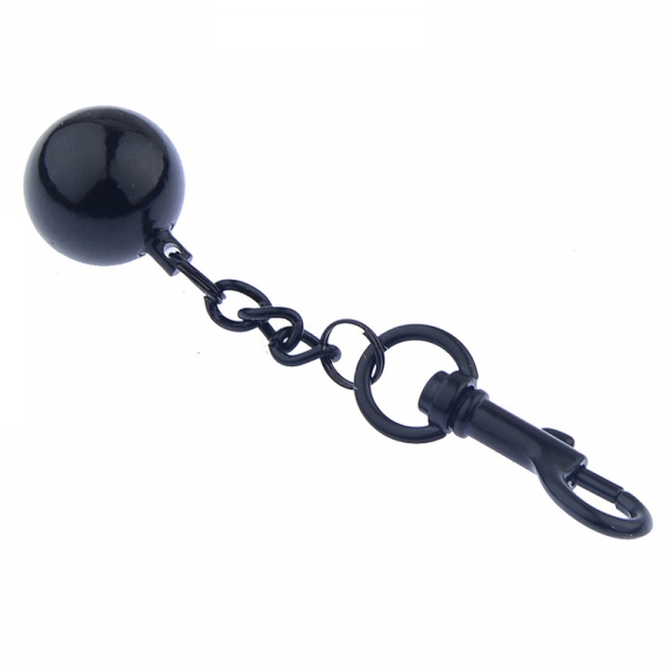 Ballstretcher in metallo con palline per testicoli M 32mm - Altezza 20mm - Peso 435g Nero