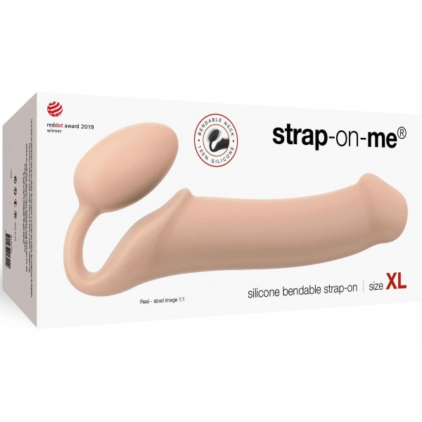 Dildo + plug Strap-On-Me Bendable XL 16 x 4.5cm Vanilla