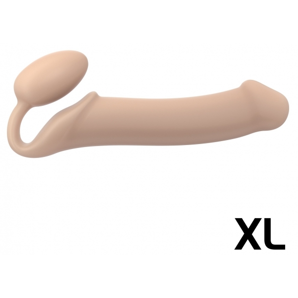 Consolador + plug Strap-On-Me Bendable XL 16 x 4,5cm Vainilla