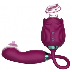 MyPlayToys Klitoris- und G-Punkt-Stimulator Rose Suck 11 x 3cm Violett