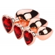 Plug Bijou Anal Gold Heart M 7 x 3,4 cm Rosso