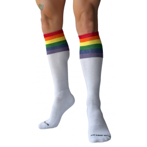 Barcode Berlin Calcetines altos de fútbol Pride blancos