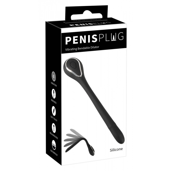 Plug Penis Vibrant Bendy 10cm - Diamètre 10mm