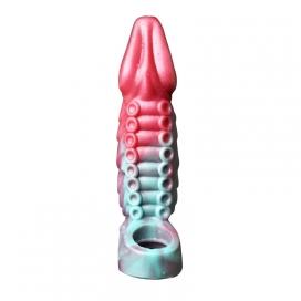 ExtendMyDick Hollow Penis Extension With Scrotum Ring - Rose BLUE